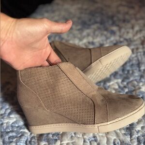 a new day Taupe Wedge Ankle Shoes